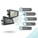 Mini Painel Strobo LED 60W DMX512 RGB e Âmbar para DJ, Palco e Eventos