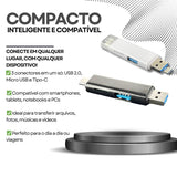 Adaptador OTG 5 em 1 Palide – Leitor de Cartão Micro SD, USB-C, USB e Micro USB
