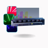Ribalta Moving Laser Pan E Tilt Saída 6 Saídas Laser RGB Professional DMX