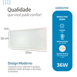 Painel led 30x60 36w Sobrepor Retangular Luminária Palide