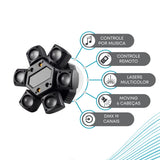 Moving Head Light Combo 6 Em 1 80w Iluminação DJ Dmx512