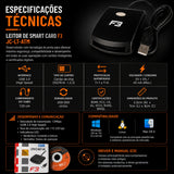 Leitor De Cartão Smart Card Usb Cpf E Cnpj Nfe F-tam 175