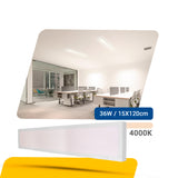 Painel Led 15x120 36W Sobrepor Retangular Luminária