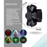 Moving Head Light Combo 6 Em 1 80w Iluminação DJ Dmx512
