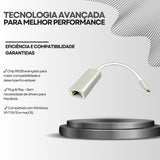 Adaptador Usb-c 3.0 Para Ethernet 10/1000 Mbps Rj45 Type-c