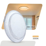 Lustre Plafon Cristal Led 38cm 25w Sobrepor Redondo