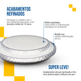Lustre Plafon Cristal Led 38cm 25w Sobrepor Redondo