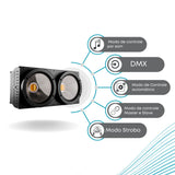 Refletor Mini Brut Led 200w Professional Rgb Flash Strobo Dmx