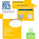 Painel led 30cm 24w Sobrepor Redondo Luminária