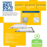 Painel Led 62X62 48W Embutir Quadrado Luminária