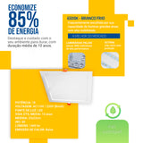 Painel Plafon Led 22x22 18w Embutir Quadrado Luminária