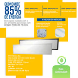 Painel Led 32x122 48w Embutir Retangular Luminária