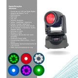 Moving Strobo Led Head Led Beam 100w Rgbw E Gobo Giratório