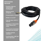 Cabo Força Painel Led Powercon True1 Linoya 3x2,5mm - 9m