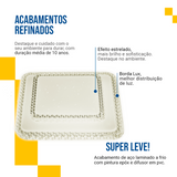 Lustre Plafon Cristal Led 33x33 25w Sobrepor Quadrado c/ brilho