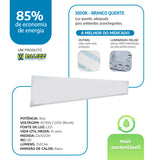Painel Led 22x122 36W Embutir Retangular Luminária