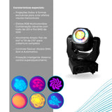 Moving Head Spot Led RGB 60w Globo + Disco De Cor Dmx Dj
