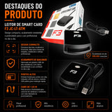 Leitor De Cartão Smart Card Usb Cpf E Cnpj Nfe F-tam 175
