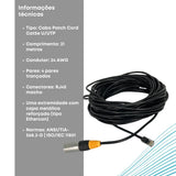 Cabo de Rede Cat5e U/UTP 21 m com Conector RJ45 Reforçado – Uso em Painéis de LED e Displays Digitais