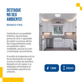 Plafon Led 23X23 18w Sobrepor Quadrado Borda Infinita c/ brilho