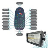 Mini Painel Strobo LED 60W DMX512 RGB e Âmbar para DJ, Palco e Eventos