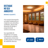Plafon Led Cristal Redondo 38cm 25w Sobrepor c/ brilho