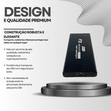 Case Gaveta Externa F3 para SSD M.2 SATA (NGFF) – USB 3.0 Alumínio Premium