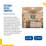 Lustre Plafon Cristal Led 33x33 25w Sobrepor Quadrado c/ brilho