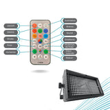 Mini Painel Strobo LED 60W DMX512 RGB e Âmbar para DJ, Palco e Eventos