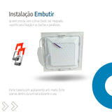Painel Led 17x17 12W Embutir quadrado Luminária