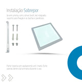 Painel Led 30x30cm 24W Sobrepor Quadrado Luminária