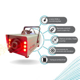 Máquina de Neve Artificial 1500W com LED RGB