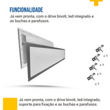 Painel Led 32x122 48w Embutir Retangular Luminária