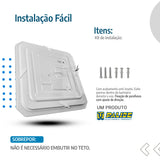 Plafon Led 23x23cm modelo 3D Efeito Diamante 18W Efeito  c/ brilho