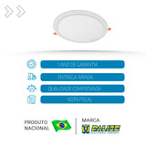 Painel Led 30x30 24W Embutir Redondo Luminária