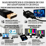 Cabo Adaptador Conversor DisplayPort para VGA F3 – Full HD 1080p