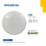 Plafon Led Borda Infinita 18w Redondo Sobrepor P/teto