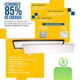 Painel Led 15x120 36W Sobrepor Retangular Luminária