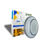 Plafon Led Cristal Redondo 38cm 25w Sobrepor c/ brilho