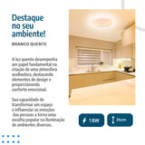 Plafon Led Flower de Teto 26cm c/forma de Flor e brilho 18w