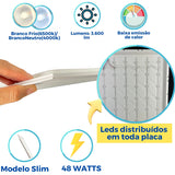 Painel Led 62X62 SLIM Embutir 48W Quadrado Luminária