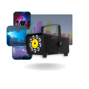 Máquina de Fumaça 9 LEDs 750w Rgb Com Strobo Controle Sem Fio