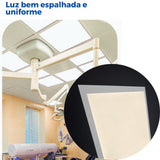Painel Led 62X62 SLIM Embutir 48W Quadrado Luminária