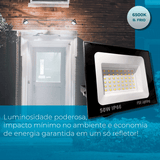 Refletor Super Led Holofote 50W Bivolt A Prova de água Branco Frio