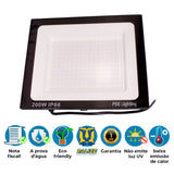 Refletor Super Led Holofote 200w Bivolt A Prova De Água Branco Frio