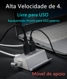 Hub Usb +suporte Para Celular Usb-c + Usb + Micro Usb 3 In 1