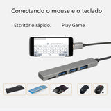 Usb C Hub Usb 2.0 + Leitor De Cartão Micro Sd Type C 2.0