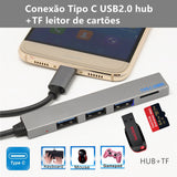 Usb C Hub Usb 2.0 + Leitor De Cartão Micro Sd Type C 2.0